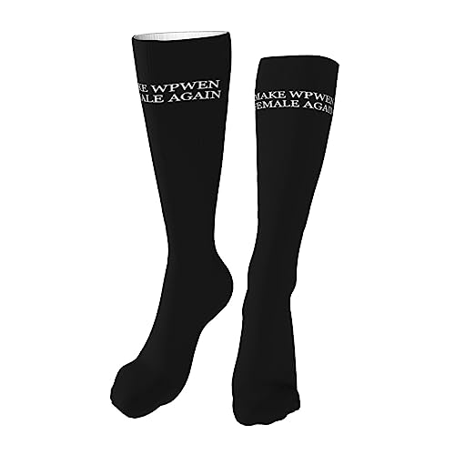 Make Women Female Again Knee High Socks For Women Long Tube Socks Athletic Compression Socks Unisex High Socks Girls
