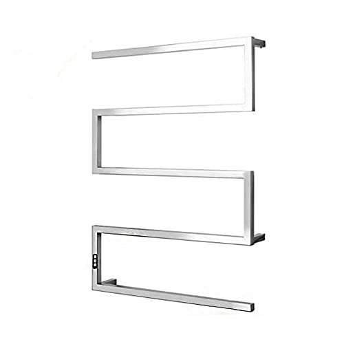 CLRAWSHB Toallero eléctrico-Secatoallas eléctrico,Secatoallas de baño Secatoallas Radiador con Temporizador Integrado,Toallero eléctrico de Acero Inoxidable,95W