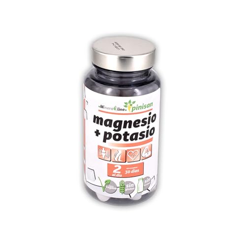 Pinisan Magnesio + Potasio con Vitamina B6 – 60 Comprimidos | Apoyo Muscular, Sistema Nervioso y Energía | Reduce Cansancio y Mantiene la Tensión Arterial