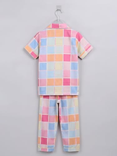 Image of POLKA TOTS 100% Pure Cotton Half Sleeve Night Suit for Kids, Girls & Boys | Cotton Pyjama Set | Unisex Night Dress for Children | Night Suit for Girls |Sleepwear for Kids | Winter Night Dress for Boys
