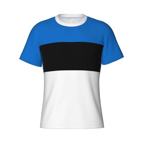 Camisetas Hombre Manga Corta Cuello En Redondo Bandera De Estonia - Ropa Hombre Verano Camiseta Casual Rayas Simples Ciclismo, T-Shirt Transpirable Trabajo Cómodos Running