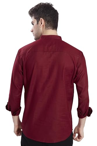 Image of DIVISIVE Men's Slim Fit Full Sleeves Cotton Short Kurta
