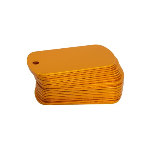 Image of StayMax Aluminum Blank Tags Stamping Blanks 25 Pack (Orange)