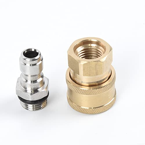 Il set di adattatori Quick Connect è un accessorio per idropulitrice ad alta pressione, composto da un connettore maschio M22/14 femmina.