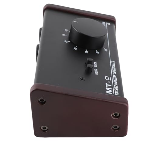 Controlador pasivo de monitores, control de estudio con gran perilla, control de volumen con función de silencio, entradas y salidas XLR y 3.5 mm, atenuación precisa para altavoces activos miniatura 7