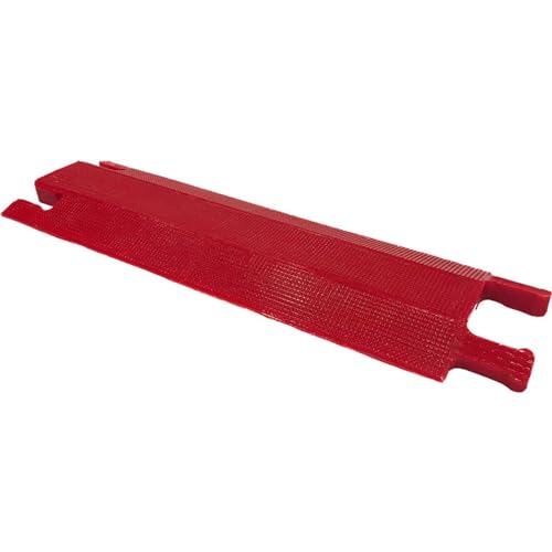 Elasco ED1010-R Drop Over Cable Management, Single Channel, 4" Channel Width, 1" Channel Height, 36" x 10.5" x 1.5", 8850 lb. per Tire Load Capacity, Red