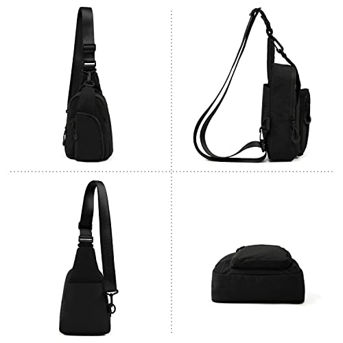 Image of ODODOS Sling Bag with Adjustable Straps Crossbody Chest Bag Lightweight Backpack for Casual Traveling Hiking