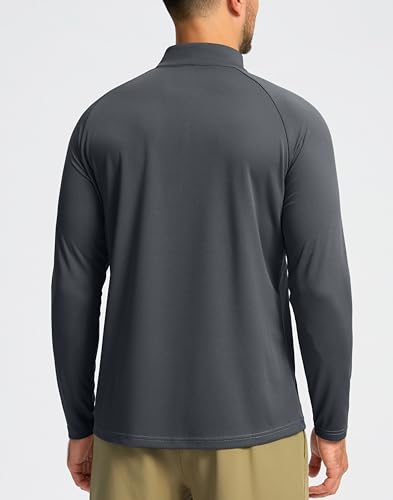Image of G Gradual Men's Quarter Zip Pullover Running Athletic Shirts Long Sleeve | Lightweight, Quick Dry, Moisture Wicking, Sun Protection, 1 /4 Zip Golf Pullover for Men Workout, Gym, Hiking, Casual
