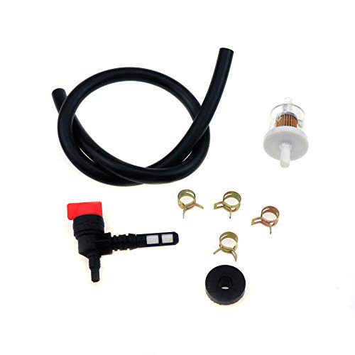 Tulead Fuel Shut-Off Valve Kit Portable Generator Replacement Accessories with Fuel Line,Fuel Tank Bushing Grommet,Fuel Filter,Clamps
