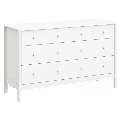 Image of Babyletto Swell 6-Drawer Assembled Baby Dresser, White | GREENGUARD Gold Certified, 6 Spacious Drawers, Dresser for Bedroom, Living Room & Hallway - Wooden Double Chest of Drawers