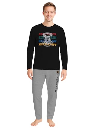 United Labels Pijama de Harry Potter para hombres largo, Gris