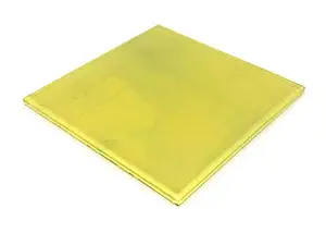 Sai Mosaic Art 4x4 Glossy Glass Tiles, 4mm Thick, Light Yellow, 3 Pc (Yellow Light)