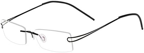 Agstum Pure Titanium Rimless Flexible Frame Optical Hingeless ...