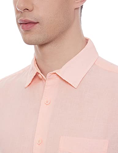 Image of Marks & Spencer Mens Solid Polyester Blend Collared Neck Regular Fit Easy Iron Shirt (Pack of 2)