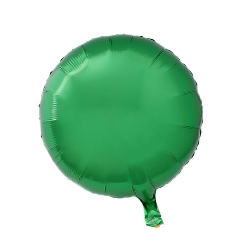 Globos redondos grandes de papel de aluminio de 18 pulgadas, globos circulares de helio para cumpleaños, boda, baby shower, aniversario, compromiso, fiesta, suministros de decoración (verde, paquete