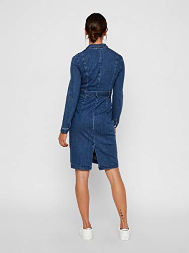 VERO MODA Abito da donna in jeans, media blu