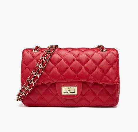 Image of Fashion Trendy Ladies Side Bags Small Chain Leather Fabric Women Purse Handbags Shoulder Bags | Fashion