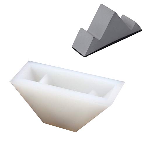 NICOLE Concrete Cell Phone Stand Silicone Mold Homemade Desktop Decor Mould