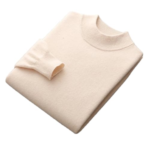 Mnjyihy Man's Wool Knitted Sweater Long Sleeve Half Turtleneck Basic Style Pullover Jumper Winter Clothing