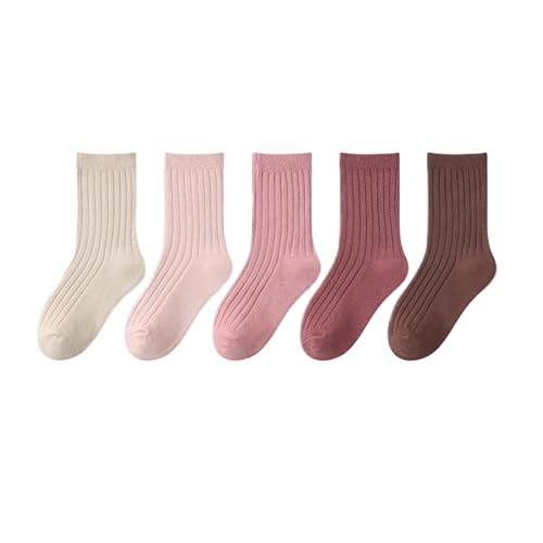 Mud Kingdom Kids Socks for Boys Girls 1-12 Years Mid Calf Crew Sock 5 Pairs