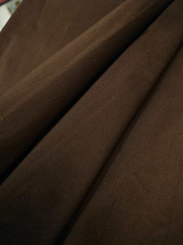 Tissu Dupioni écorce foncée marron au mètre de 137 cm pour couture et ameublement DUP450