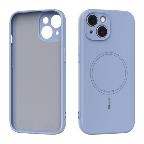 Coque de protection premium en silicone liquide bleu pour iPhone 13