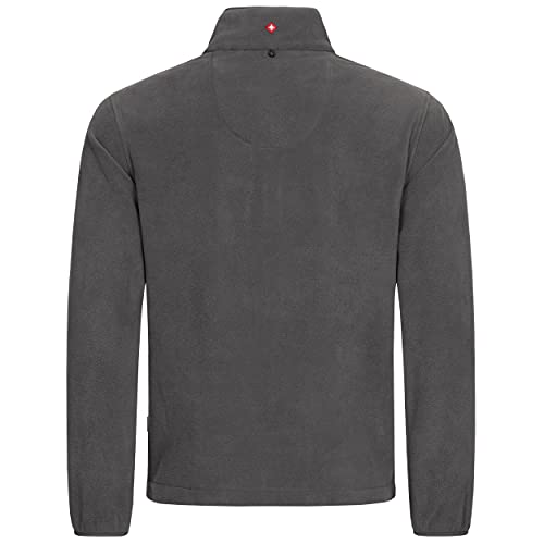 Höhenhorn Badus Herren Fleecejacke Microfleece Full Zip Troyer Outdoor Wander Trekking Grau Gr. L