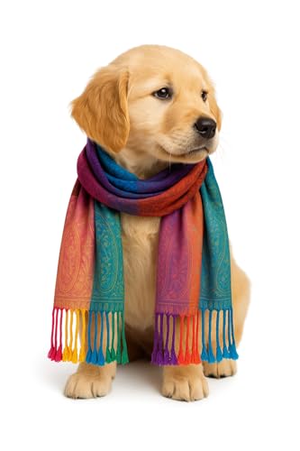 KARMA.DIEM Schal XXL 180×60 cm – Damen & Herren Pashmina-Tuch, weich & elegant im Paisley-Design – Perfekte Geschenkidee & Reise-Accessoire