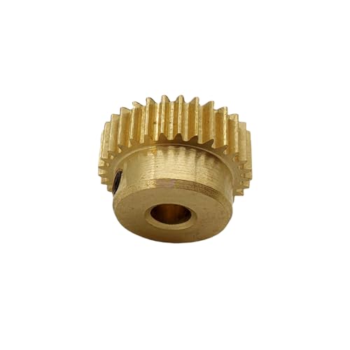 Image of Brass Worm Gear Set - 0.5 Modulus 20T 20:1 Reduction Rate 3mm 4mm Hole Diameter Right Rotation Drive Gear Box Wheel Shaft Kit (Rod-3mm bore, Gear-5mm bore)