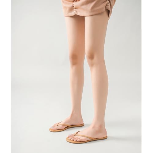 Image of LULLASONG Flip Flops For Women Comfortable Round Toe Beach Sandals Thong Strap Slides Slip On Dressy Flats Sandals For Women