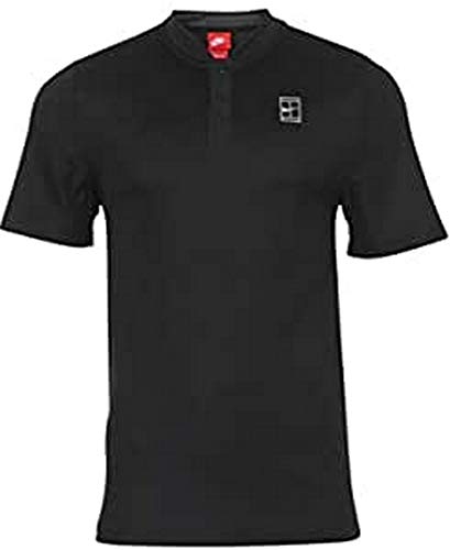 Nike Herren Polo-Shirt Court, Schwarz/Weiß, L, 743996-010