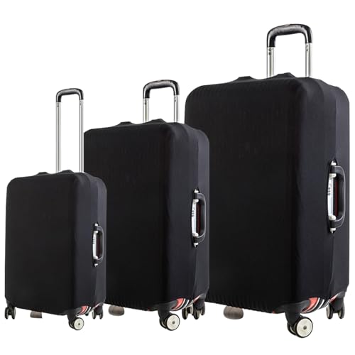 KEAGAN 3 Stück Koffer Schutzhülle Elastisch Kofferhülle Reise Kofferschutzhülle Gepäck Cover Kofferhülle Koffer Abdeckung Schutzhülle Wiederverwendbar(20+24+28 Zoll)