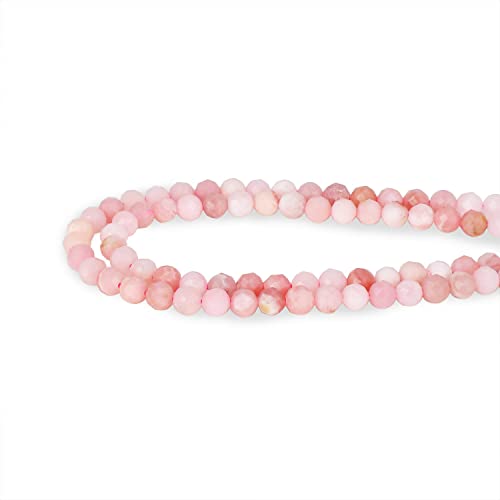 Opale rose naturelle de qualité gemme ronde 4mm pour création bijoux fins
