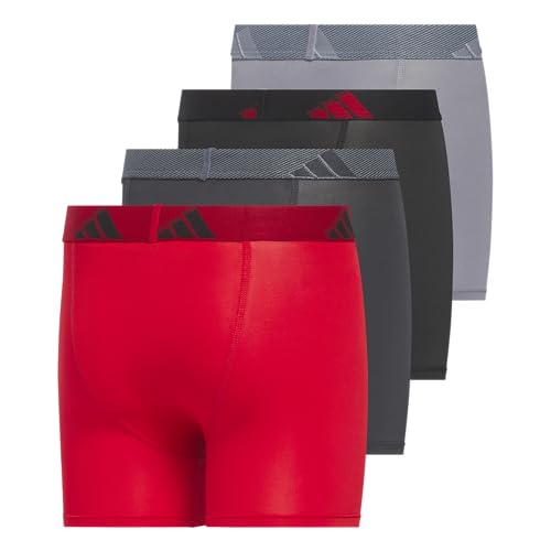 Image of adidas youth Performance Microfiber Boxer Briefs (4-pack Or 3-pack) Kids Graphic Underwear
