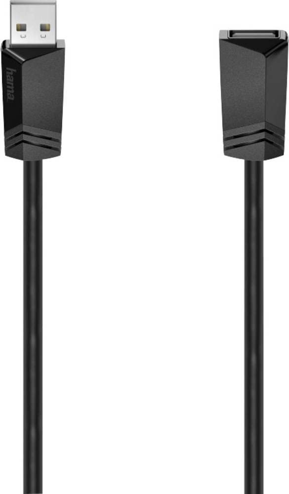 Hama 200620 USB cable USB 2.0 USB-A socket to plug 3m Black USB Cables