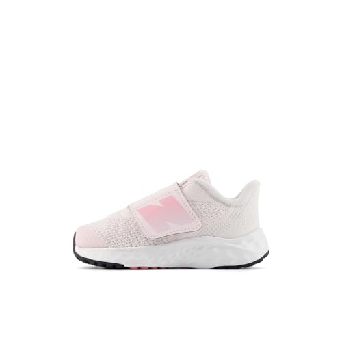 Image of New Balance Kid's Fresh Foam Arishi V4 Hook & Loop Running Shoe, Pink Salt /Double Bubble, 2 Infant