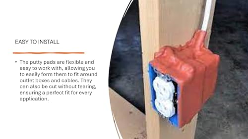 Acoustical Putty Pads - Moldable Soundproofing Pad - Fire Stop for Electrical Boxes Outlet Putty Pad, Highest UL and STC Rating - Size 7 x 7 - Pack of 3 Putty Pads - Made in USA