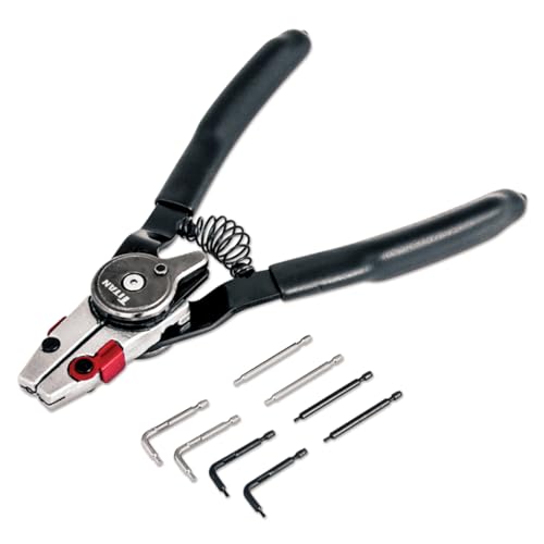 Alicates para anillos de presión Titan TIT18400 intercambiables