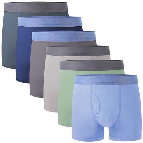 Image of BAMBOO COOL Boys' Boxer Briefs 6-18Y Underwear Moisture-Wicking Lightweight and Ultra Soft 6-Pack
