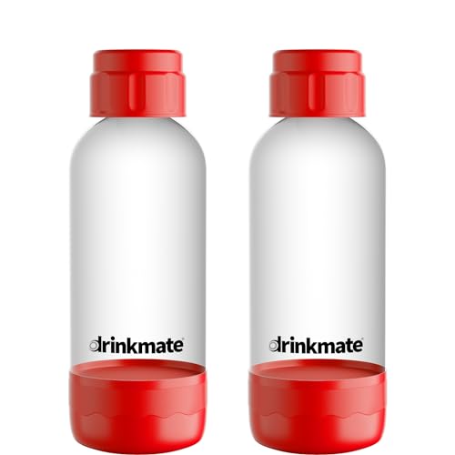 DrinkMate Garrafas de carbonatação (pacote com 2) (0,5 L, vermelho)