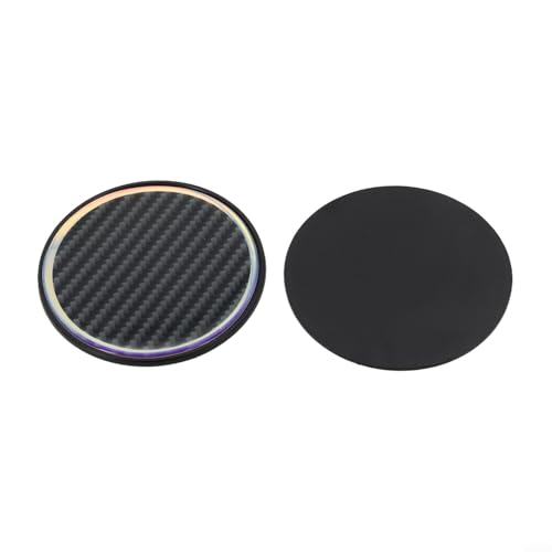 Stylish Car Cup Holder Pad, Seamless Cleaning, Stain and Scratch Protection, Eye Catching Glow, Carbon Fiber Black