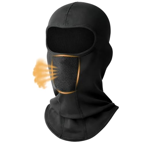 AYPOW PasamontañAs Moto Transpirable Anti Viento MáScara de Esquí, TéRmico CáLido Balaclava Invierno,Calentador de Cuello Bicicleta Motocicleta Snowboard Esquí Ciclismo Para Hombre Y Mujer Invierno