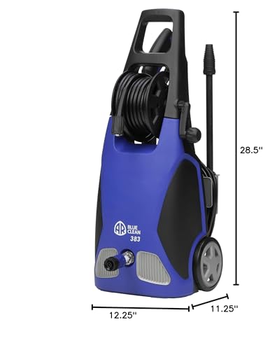 AR Blue Clean AR383 Electric Pressure Washer-1900 PSI, 1.51 GPM, 14 Amps Bayonet Connect Accessories, On Board Storage, Portable Pressure Washer, High Pressure, Car Washer, Siding, Driveways, Patio thumbnail 11
