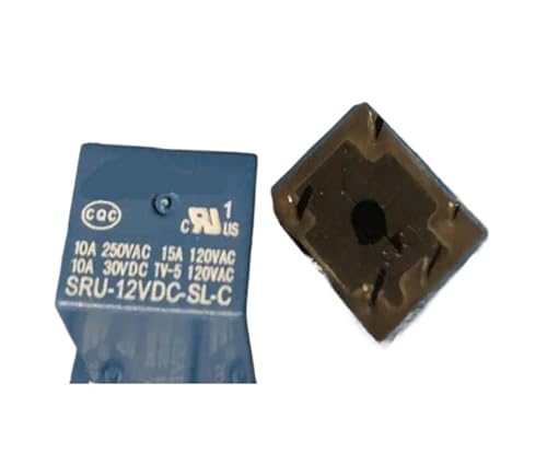 Relé SRU-12VDC-SL-C de 5 pines y 12V 10A para control electrónico continuo 2