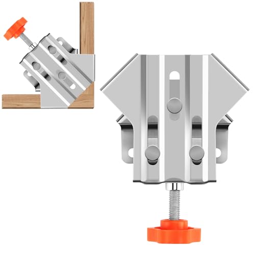 2 PCS Corner Clamps for Woodworking, Multipurpose Stainless Steel 90 Degree Right Angle Clamp with Adjustable Swing Jaw For Wood, Metal Pipe, Steel Rod, And Glass
