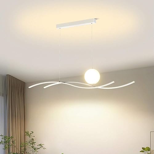 Suspension linéaire LED en métal pour design contemporain du salon