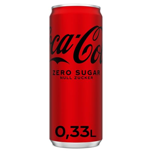 Coca-Cola Zero Sugar - koffeinhaltiges Erfrischungsgetränk mit originalem Coca-Cola-Geschmack - null Zucker und ohne Kalorien - in stylischen Dosen (24 x 330 ml) 2