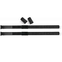 Atera 022737 Rastbänder für Abstandshalter - 2er Set, TPU stahlverstärkt, inkl. Ersatz-Gummipolster, Schwarz 600 mm Länge