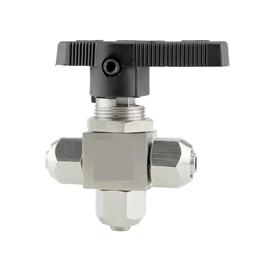 Válvula de bola neumática de 3 vías para tubo PU 10x8mm y conector Twist Fit de acero 2
