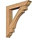 Ekena Millwork BKT0806X40X44MRC01SWR Merced Traditional Smooth Bracket w/Offset Brace, Western Red Cedar